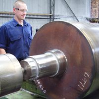 610mm diameter mill roll restubbed